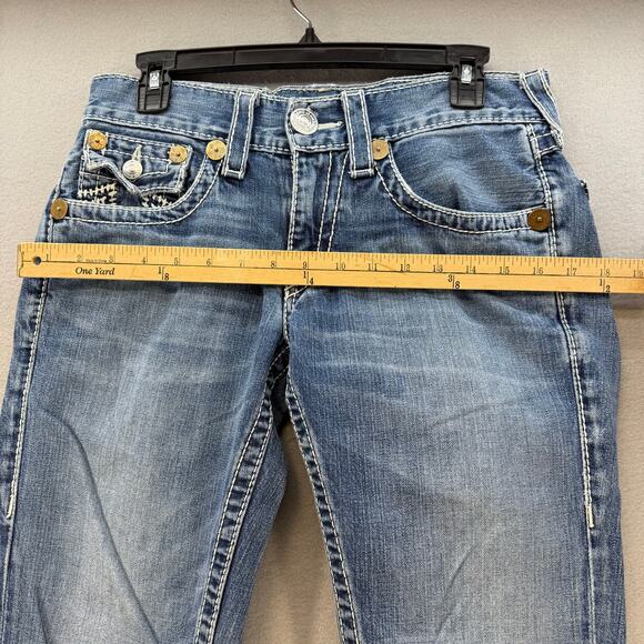 True Religion Jeans Women's 29x34 (8) Blue Billy Big T Boot Cut Western Normcore - Picture 12 of 15